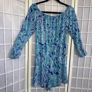 Lilly Pulitzer Tropical Colorful Preppy Designer Country Club Golf Romper Small